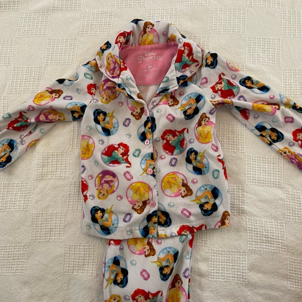 3T girls Disney princess pjs